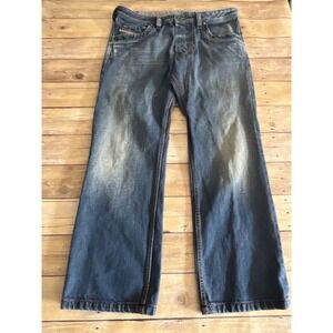 DIESEL‎ Distressed Lemmen Mens Jeans Straight Size 36 Made In Italy Selvedge Vtg